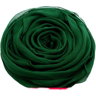 丝巾女超大3米围巾长款纯色墨绿色纱巾大红海边沙滩巾夏走秀披肩