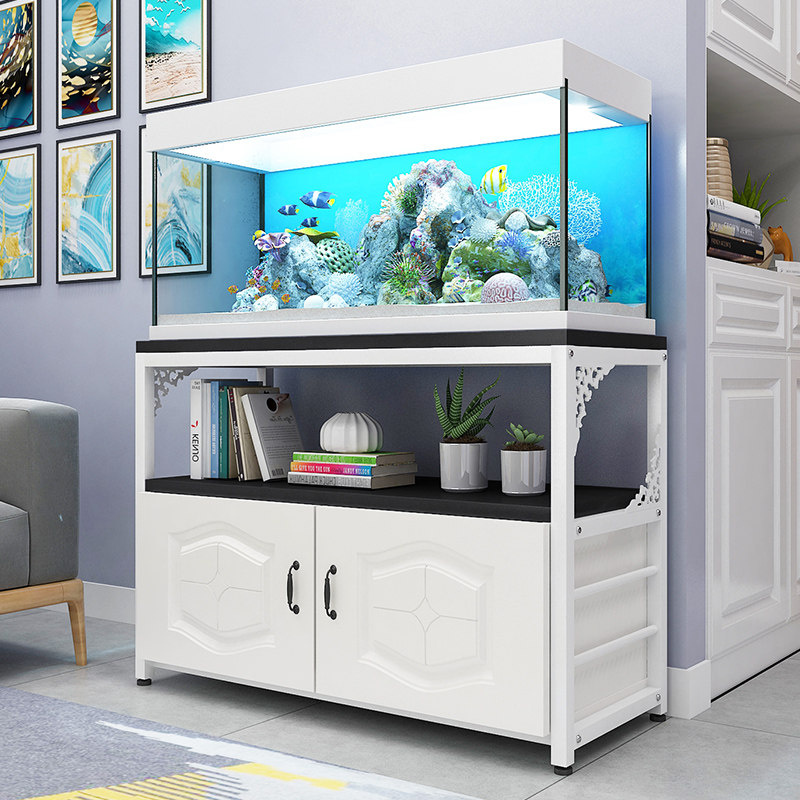 钢木欧式鱼缸底柜金属底座底架不锈钢草缸鱼缸架子水族箱底柜定做