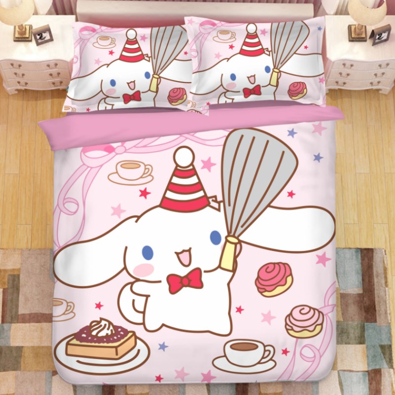 1三件套5图床上用品卡通.印米笠.床床单玉桂狗款1儿童件套四8学生