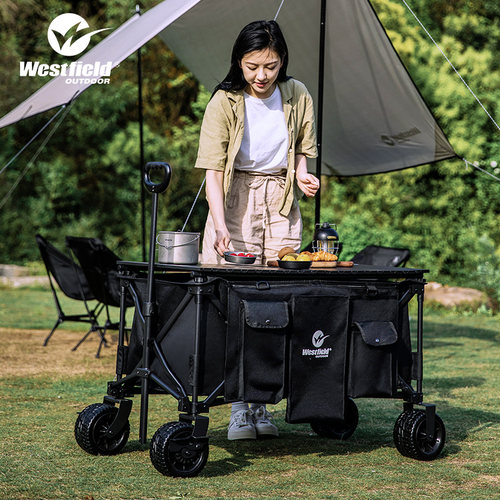 我飞露营车推车超大营地车野营拖车户外可折叠手拉车聚拢便携手推