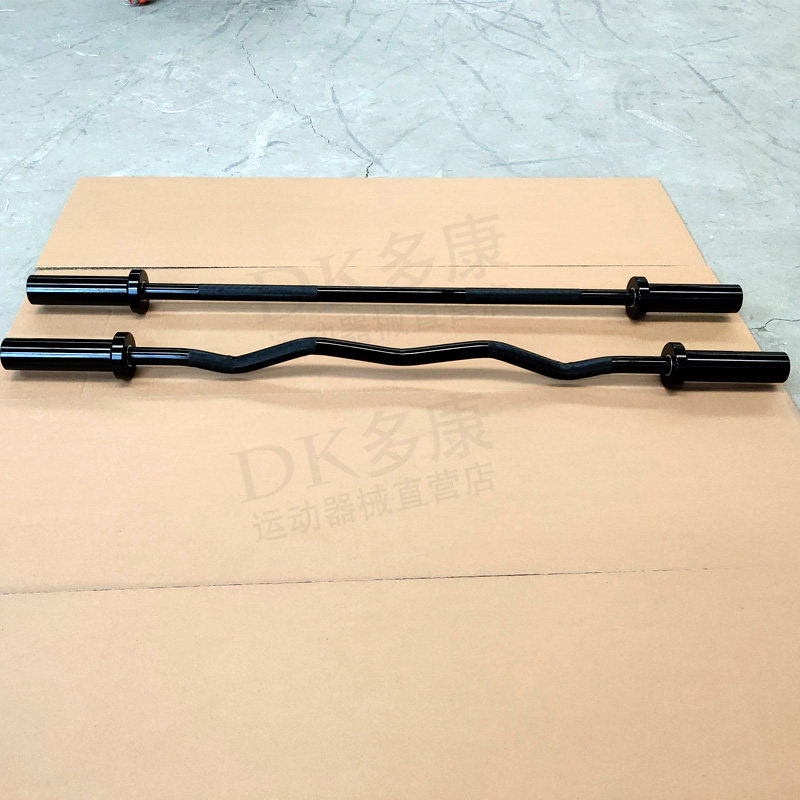 杠铃杆奥杆杠铃男女运动健身器材 家用黑色1.2 1.5 1.8 2.2米杠铃