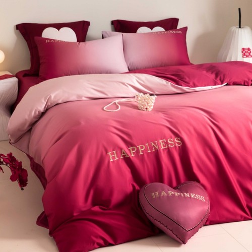 高贵婚礼四件式婚n庆红色全棉被套床单喜被全结婚床上用品