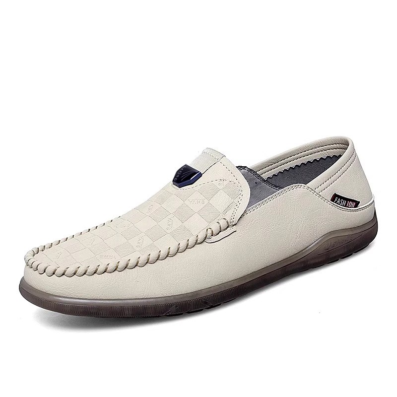 男鞋夏季透气2025新款一脚蹬懒人豆豆鞋英伦商务正装男士休闲皮鞋