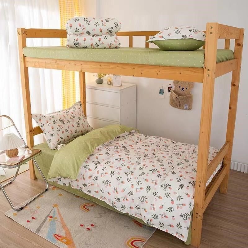 学生宿舍单人床单三件套磨毛水洗棉被套被子床上四件套被褥套装六