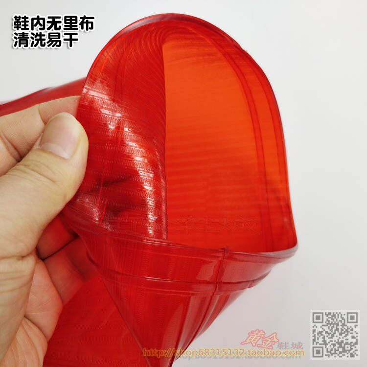 中筒工矿水鞋中帮茶色红色牛筋雨靴男短筒工地没内里布广东省胶鞋