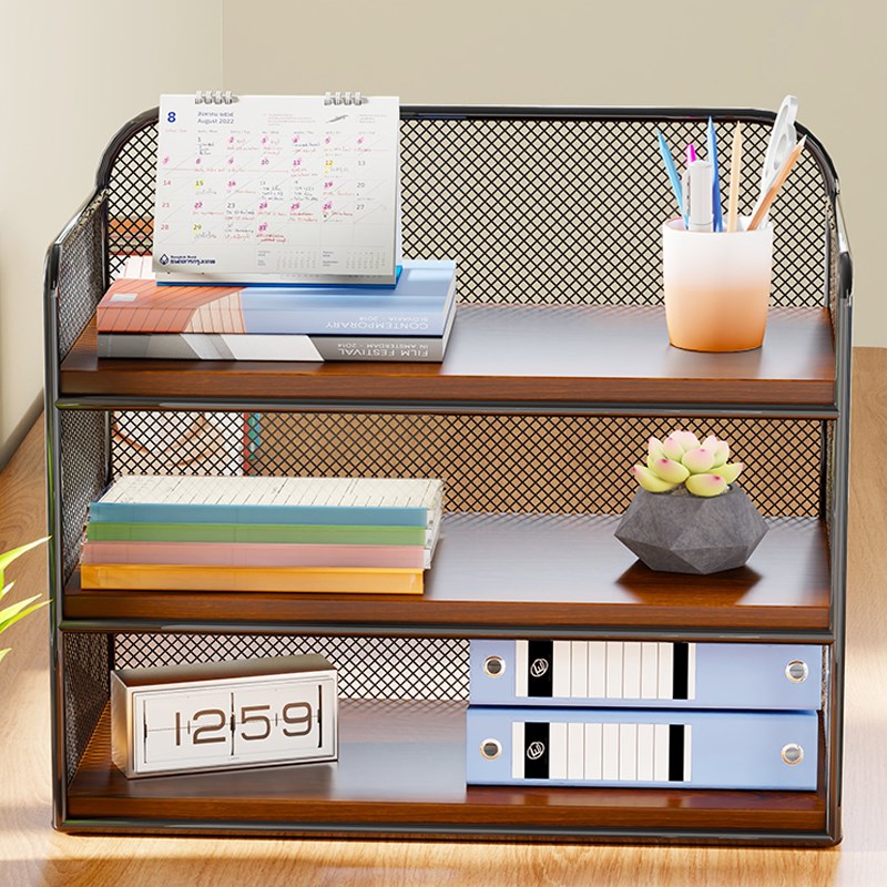 桌面置物架书桌收纳架办公用品整理架桌上杂物储物架工位整理神器