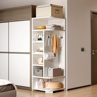 转角书柜置物架落地卧室客厅窄拐角书架三角形墙角柜收.纳展示柜