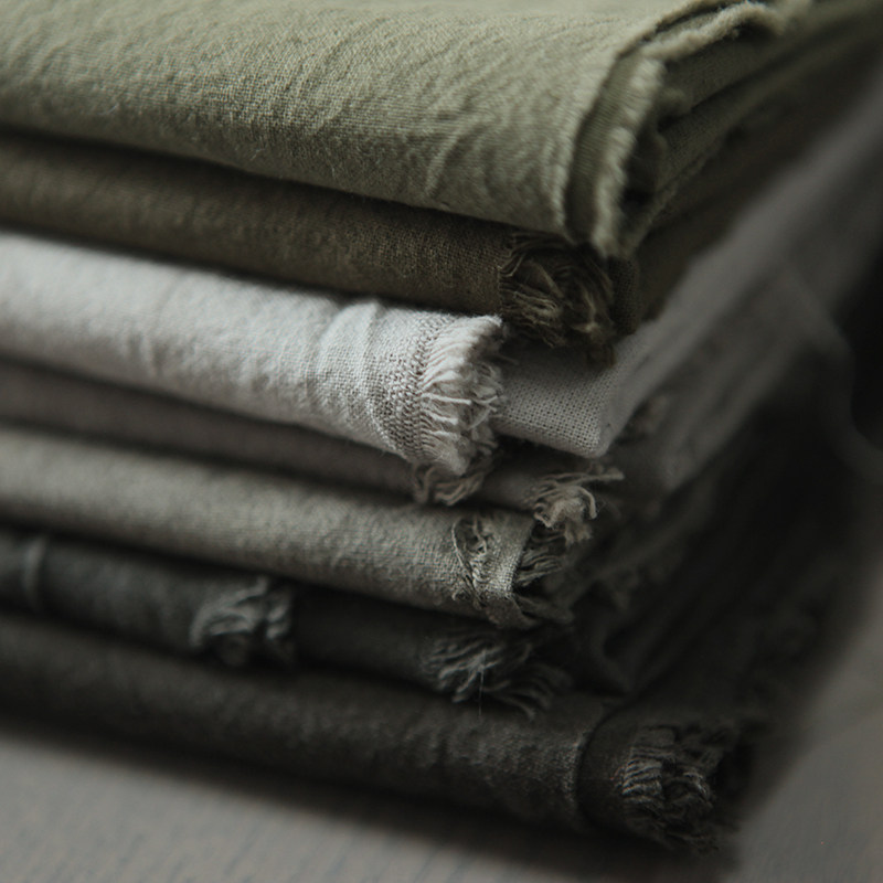 洋葱皮薯莨染布料植物染草木染色面料DIY布组服装桌布拼布刺子绣