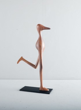 抽象人形艺术摆件尖嘴人现代动物人雕塑摆件客厅样板间桌面装饰品