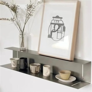 不锈钢工字dU形置物架壁挂式上墙展示架餐客厅浴室墙面装饰陈列架