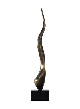 现代简约抽象雕塑客厅玄关落地瘦高款壁龛细长型艺术摆件工艺品