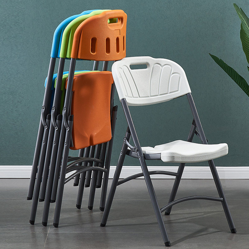 可折叠椅子家用塑料靠背椅便携办公会议椅培训P简易电脑凳子餐桌