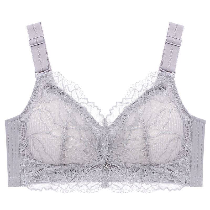 大胸显小无钢圈内衣女全罩杯显瘦轻薄款无海绵胸罩聚拢收副乳文胸