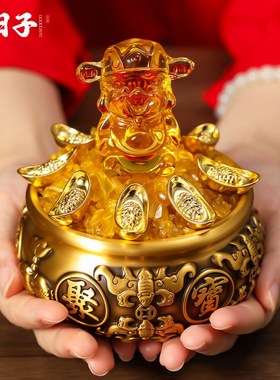 办公室聚宝盆招财聚财摆件纯铜八方来财聚宝盆招财进宝生财聚宝盆