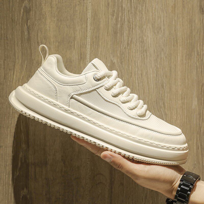 板鞋男士夏季薄款男鞋网面透气休闲鞋子男款单网高级感软底小白鞋