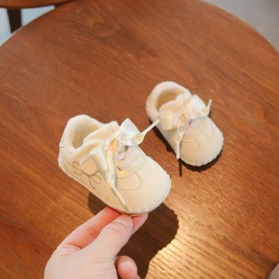 冬季一岁女宝宝棉鞋软底6-12个月婴儿学步鞋软底一阶段婴幼儿鞋子