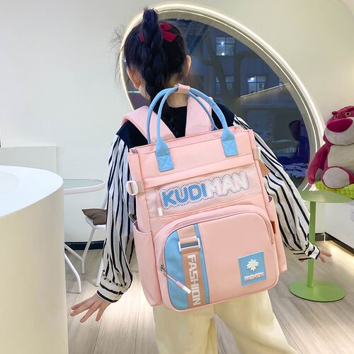 中小学生补习袋拎书作业袋手提双肩补课包男女孩轻便W大容量美术