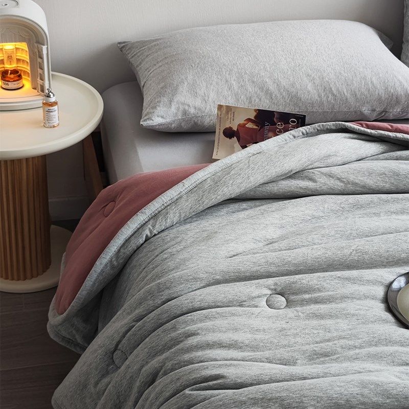 A类天竺棉裸睡全棉春秋被 亲肤纯棉暖气被冬Q季被芯四季被子冬被