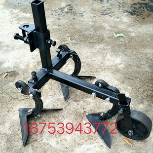 新款微耕机e耘锄三角耘锄松土铲农用工具加尾轮 开沟器可调耕锄