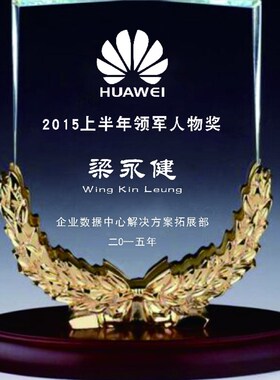 水晶奖杯麦j穗镀金奖杯定做奖牌高档商务纪念品 362款