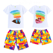 海边度假父子母女母子全家三口套装 情侣装 一家四口夏季 沙滩亲子装