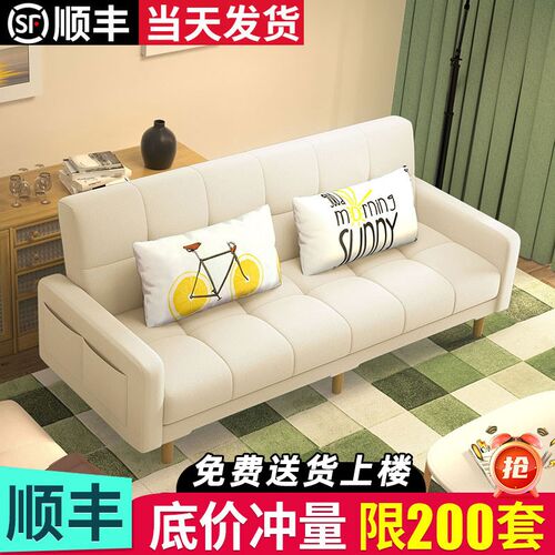 沙发小户型客厅折叠m双人卧室简易沙发床两用2024年新款出租房屋
