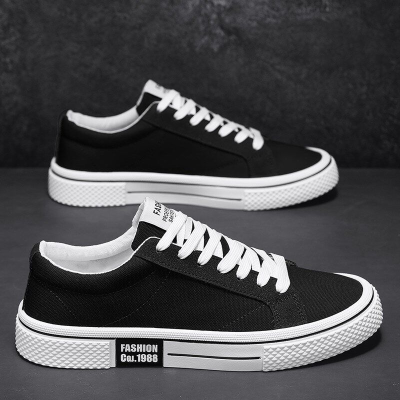 红色帆布鞋男2024新款夏季百搭透气防臭布鞋男款休闲运动平底板鞋