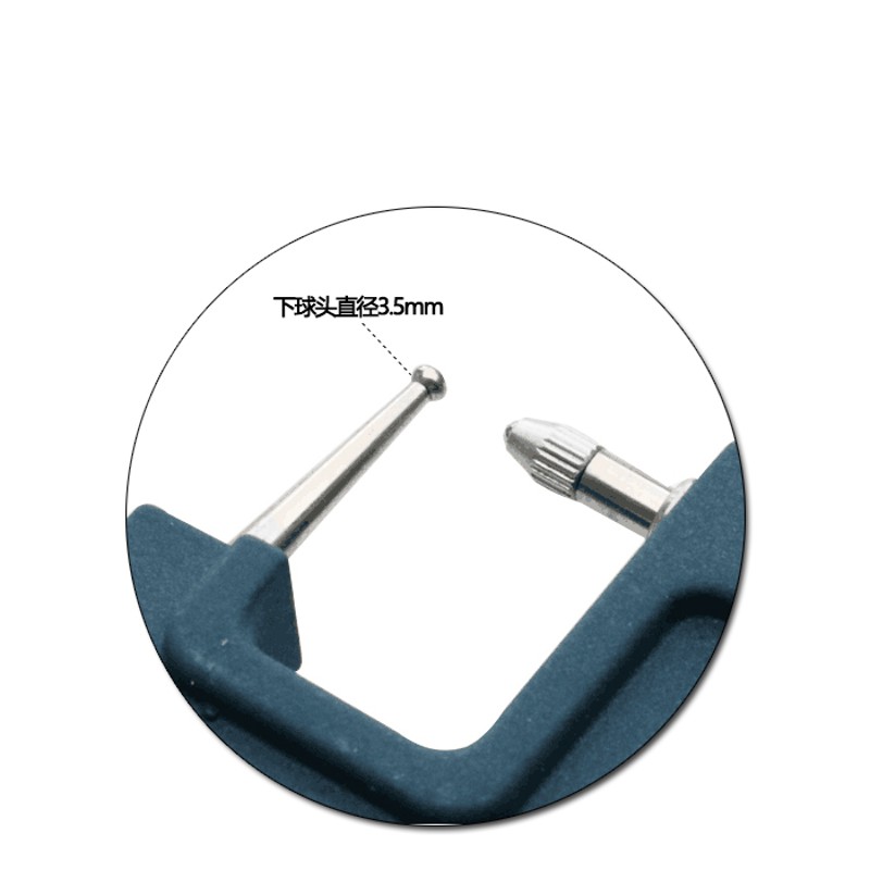 川陆数显管厚规管材壁厚测厚仪球头管壁测厚规壁厚表弧形测量0-10