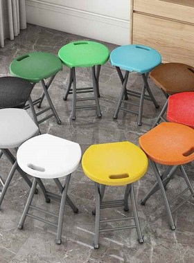 椅子餐椅竹大学生美式白色折叠椅櫈省折椅子会议圆形可凳w