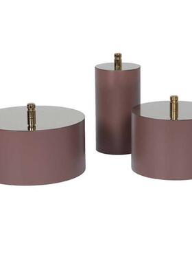 简约现代复古圆柱形圆筒收纳盒首饰盒装饰桌面摆件小众个性摆件