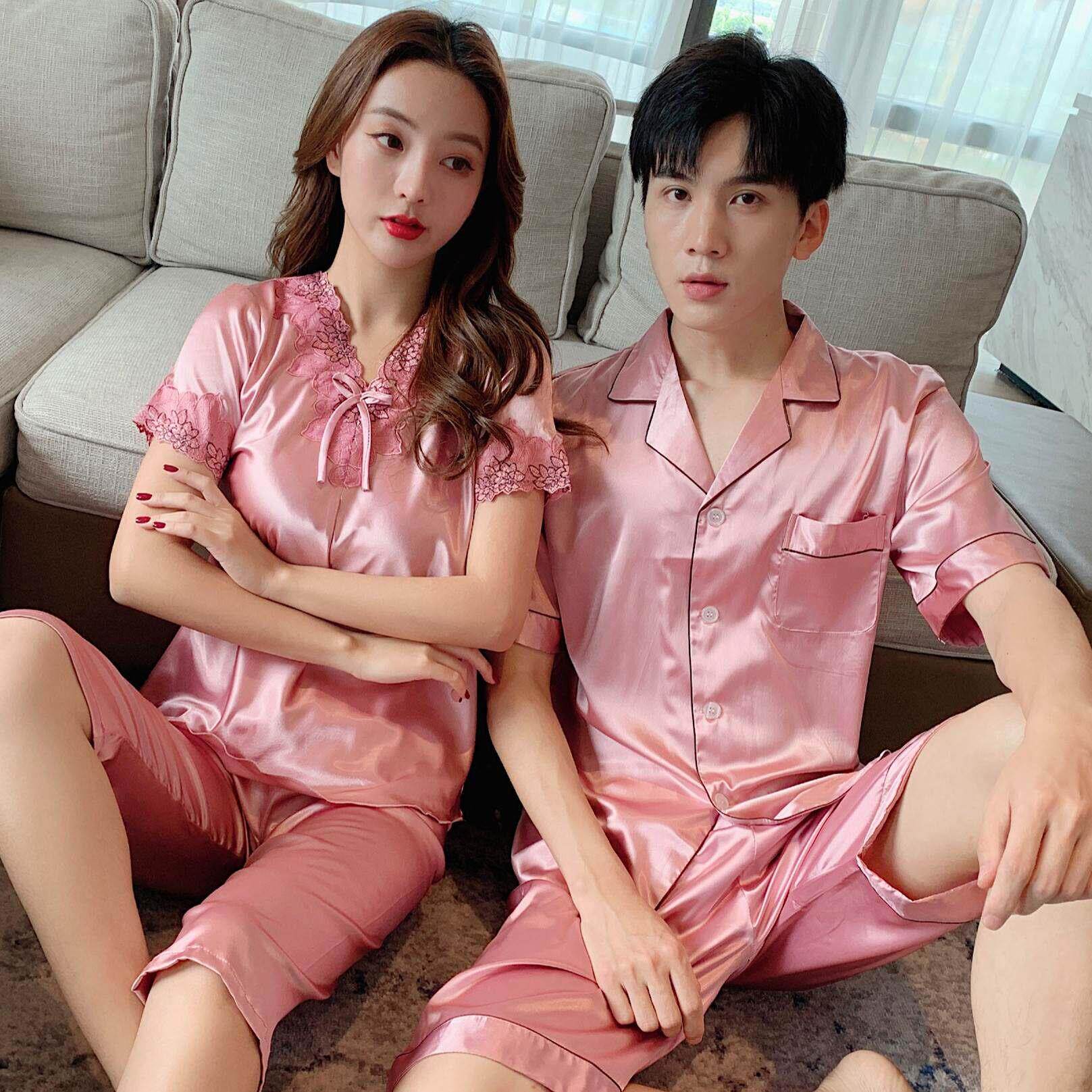 睡袍春夏季情侣浴袍丝绸睡衣女士睡裙秋季男士长袖冰丝浴袍家居服
