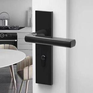 黑色门锁室内磁吸门锁卧室静音门锁实木门锁套装通用型门把手锁具