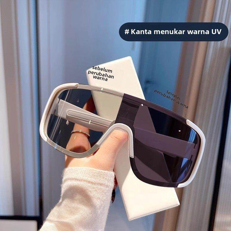 德国进口时尚变色镜片骑行眼镜日夜二用防风偏光太阳镜女墨镜男士