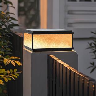 太阳能户外防水柱头灯家用别墅庭院入户大门口两侧门柱柱子围墙灯