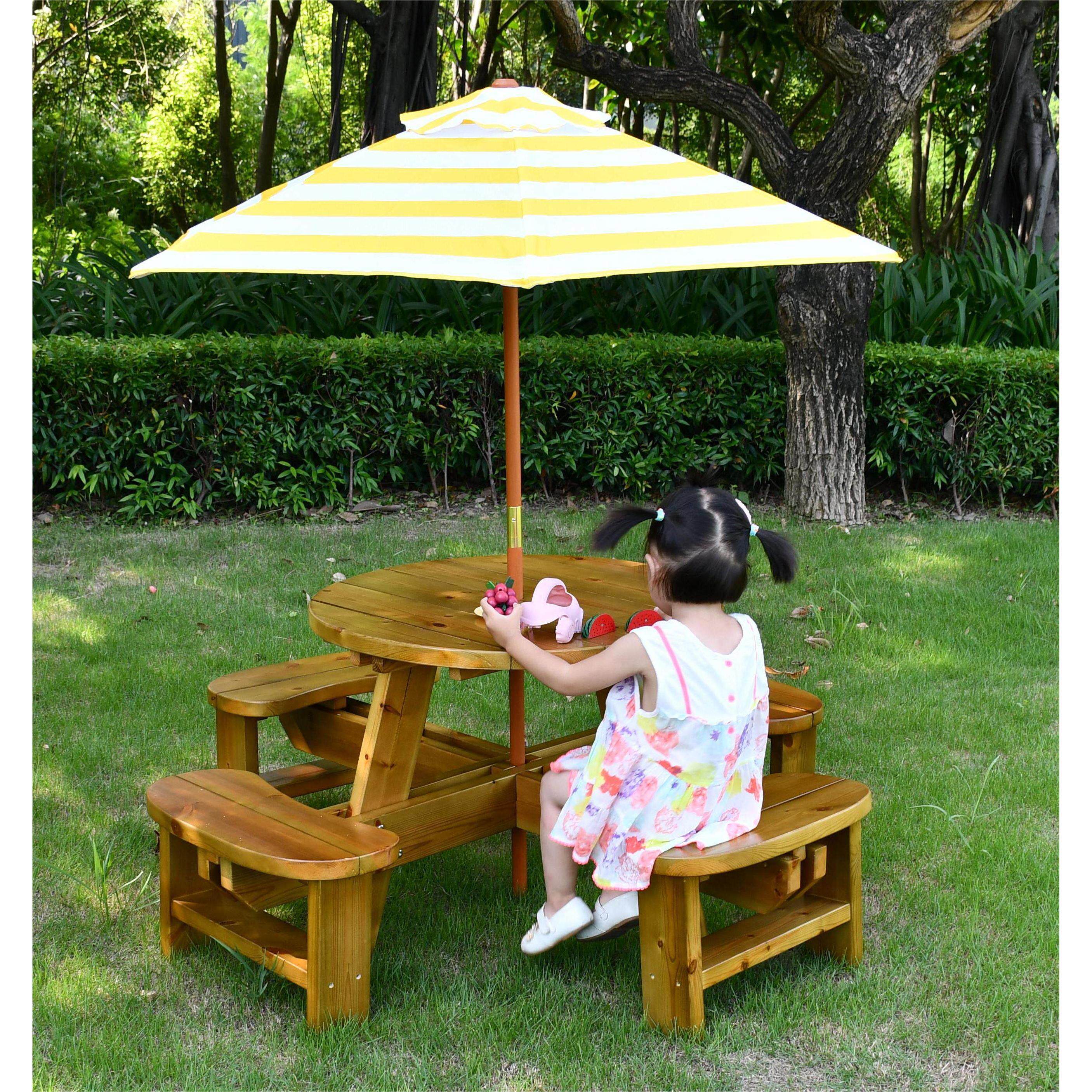 采购产品户外儿童桌椅，幼儿园桌椅，户外花园防雨防腐木户外花园