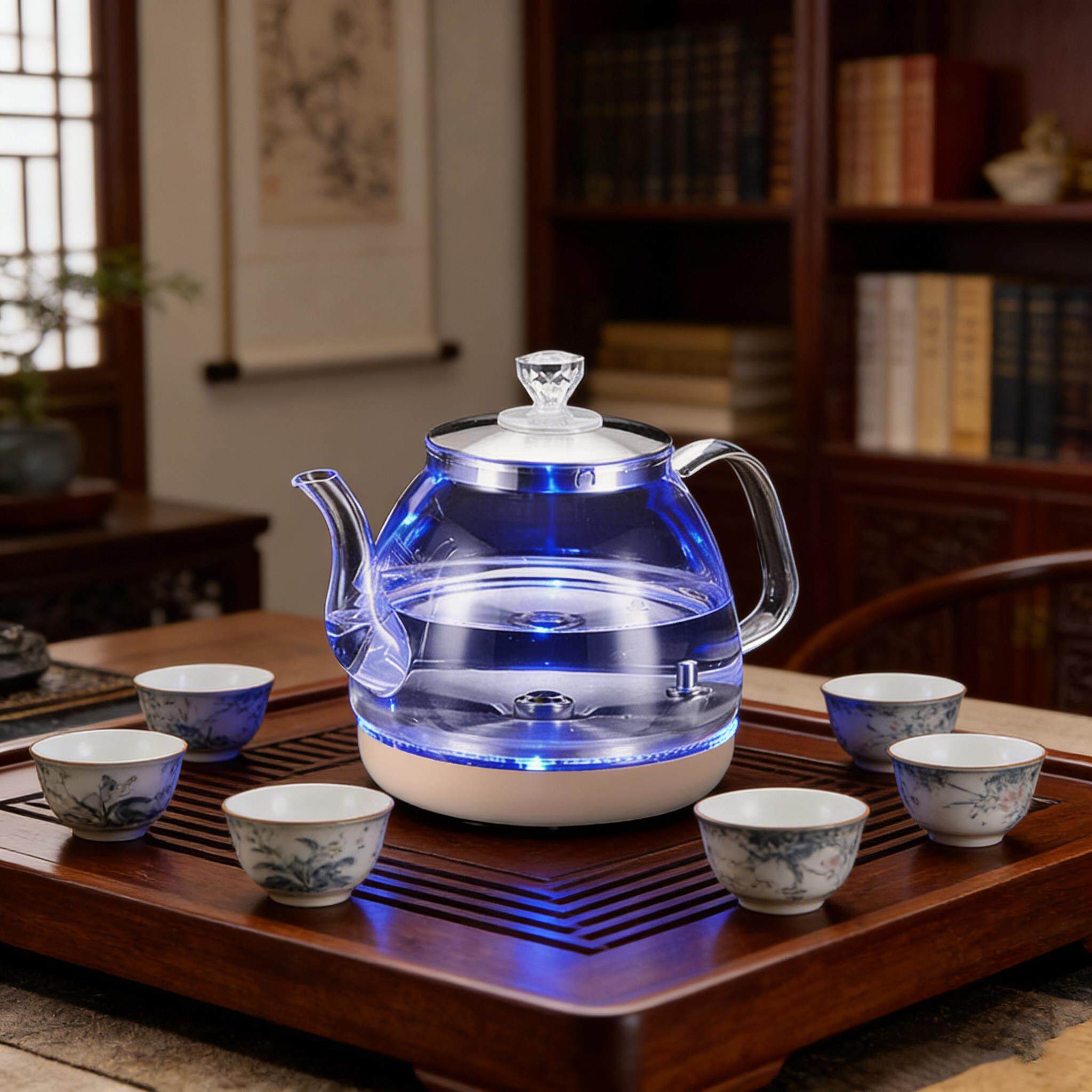 全自动泡茶炉底部上水玻璃电热烧水壶蒸茶壶消毒锅茶吧机煮茶壶配