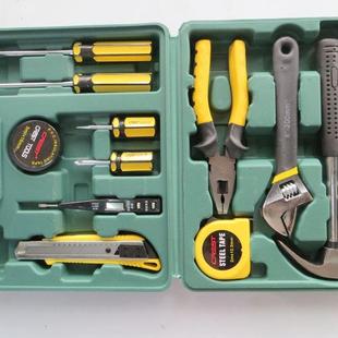 工具盒子带尖嘴钳 大号工具箱13件套保险礼品家用五金工具组合套装