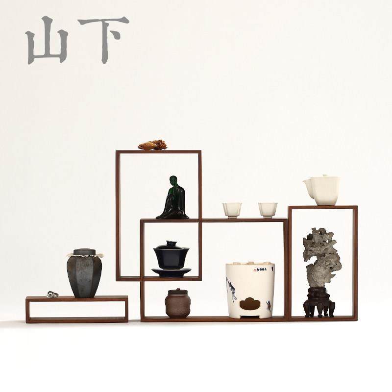 竹制百搭多宝格博古架茶具收纳展示架茶柜茶棚置物架摆件创意格子,餐饮具,茶道/零配,淘宝优惠券,粉丝福利购,淘宝优惠卷