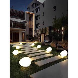 庭院发光石头灯 景观装饰草坪灯 彷真鹅卵石灯 太阳能造型灯七彩