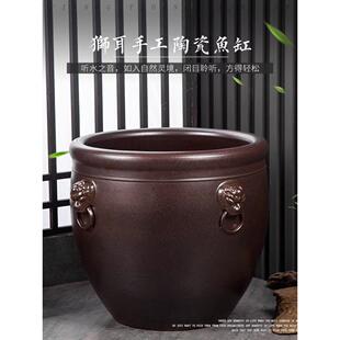 景德镇陶瓷大缸庭院荷花缸大口径陶瓷鱼缸门海大缸古法陶瓷鱼缸