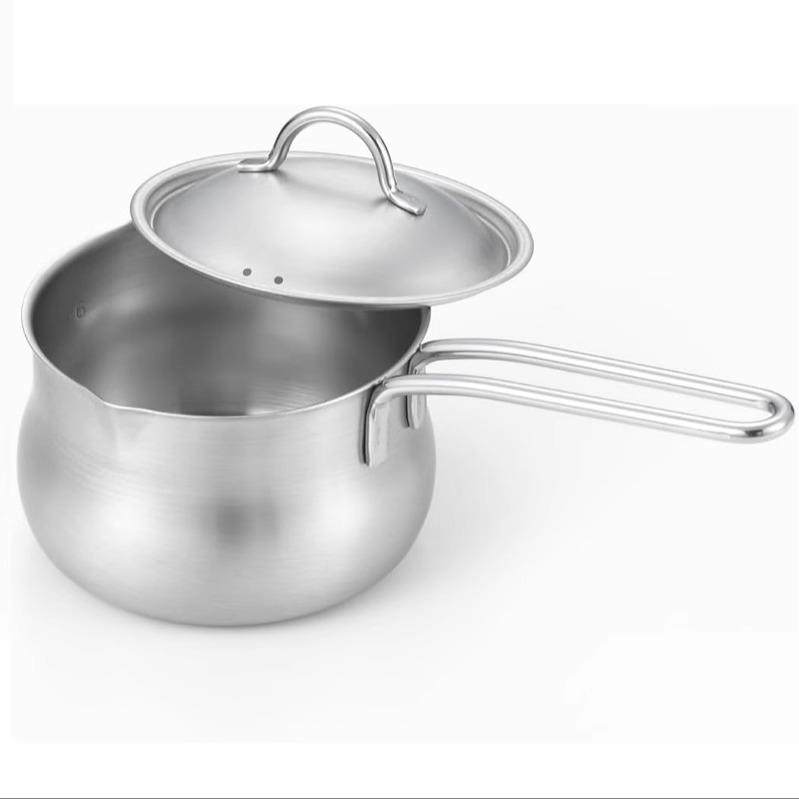 UShop日本吉川18-8不锈钢12cm 含盖小奶锅雪平锅迷你锅 现货