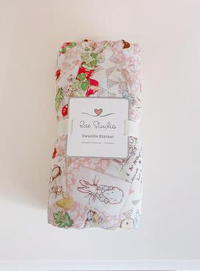 Rae工作室老树彼得兔竹棉纱布婴儿裹巾毛巾婴儿扔毯浴巾