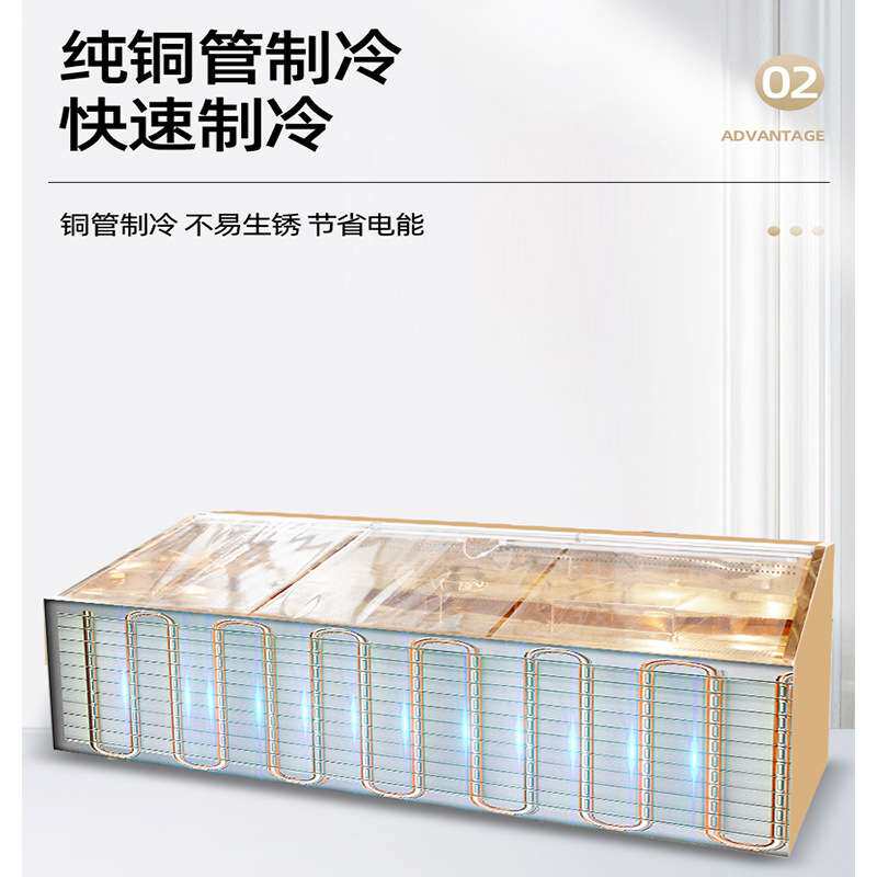 阶梯冰台展示柜 商超海鲜冷藏展示柜自助点菜柜 餐饮台式阶梯柜