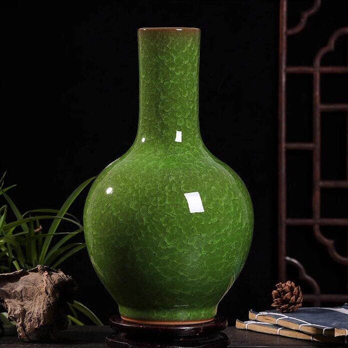 宋式美学花瓶陶瓷中式宋代美学花器插花放干花茶室茶桌瓷器摆件