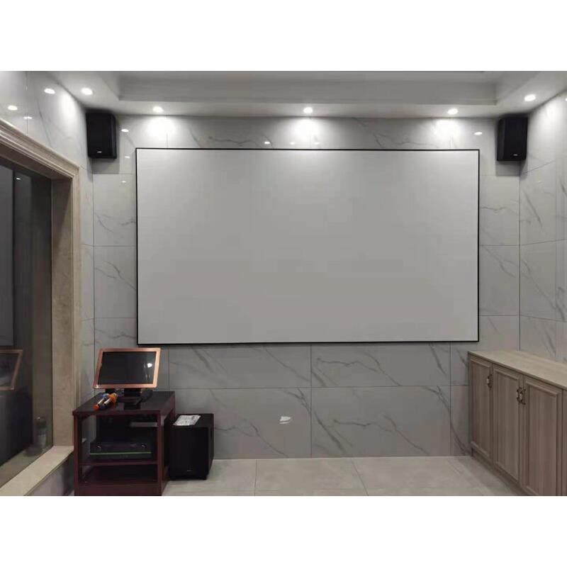 窄边画框幕100/110/120/133/150寸/180/200寸抗光家用投影机幕布