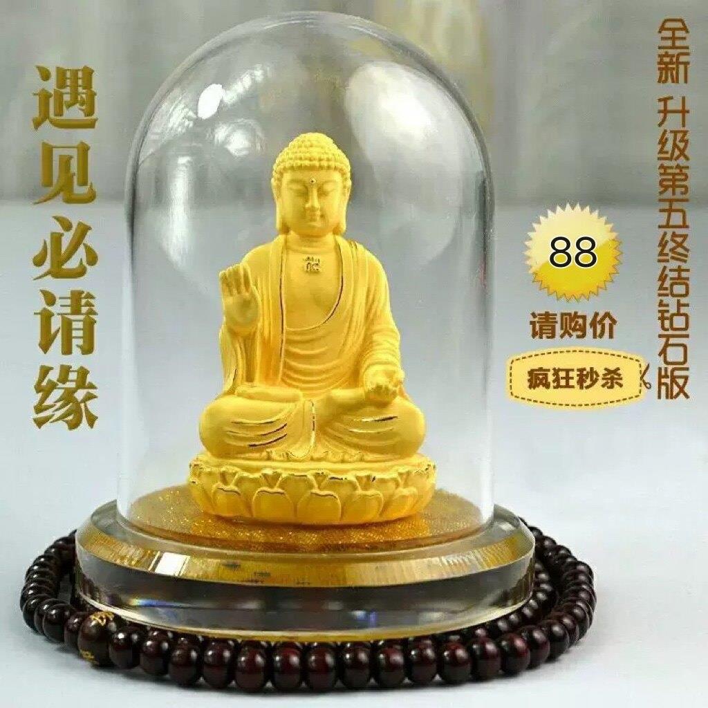绒沙金工艺礼品摆饰汽车摆件如来佛像摆件内饰汽车佛像车载创意车