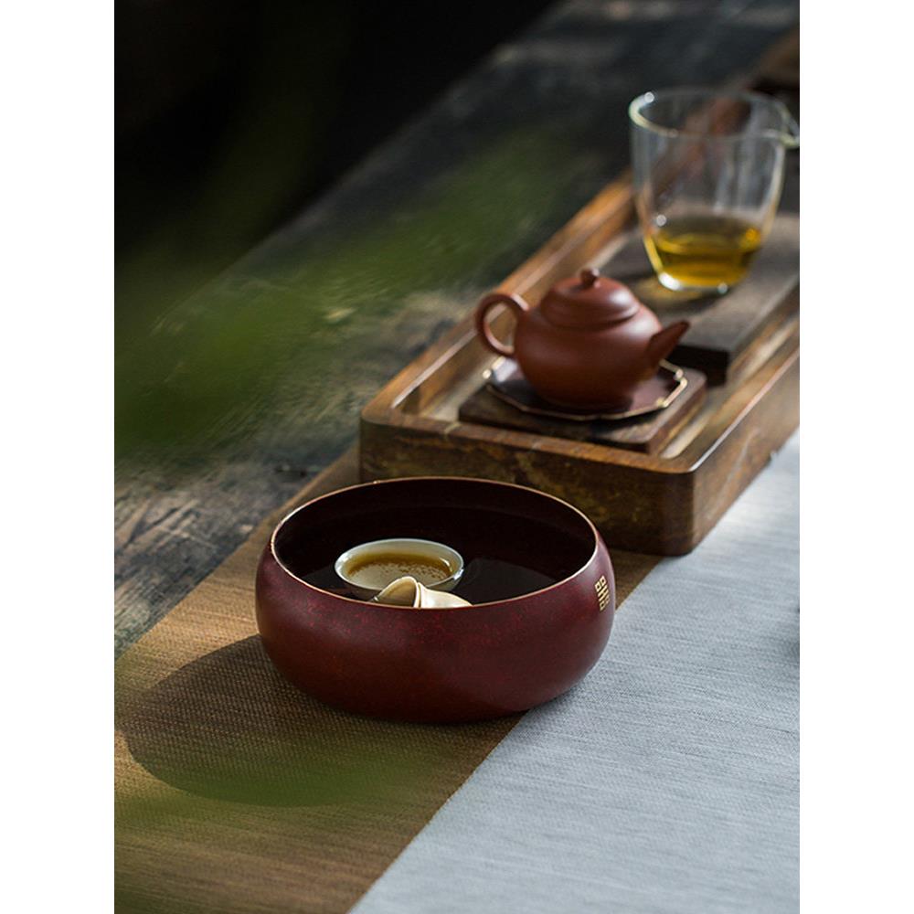 铜制洗茶机、大笔洗茶机、家用水洗盆、特大号茶杯盆、器皿、功夫