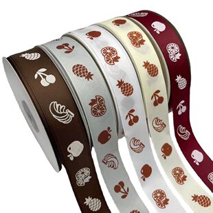 水果包装彩带鲜花花艺礼品盒装饰丝带织带罗纹带果品礼品包装带