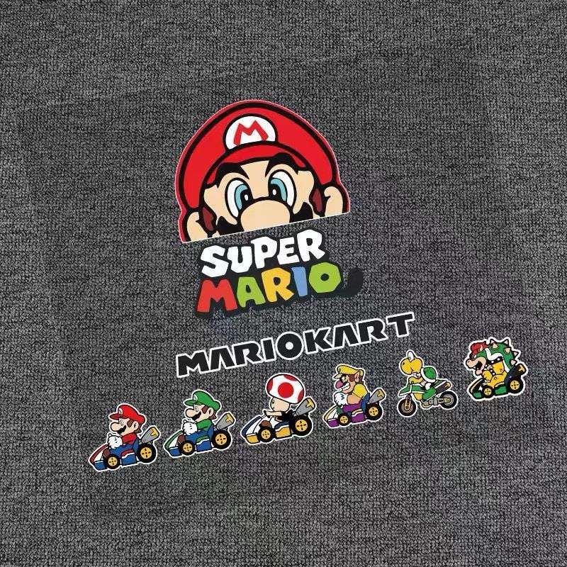 卡通马里奥贴纸超级玛丽车身贴旅行箱贴摩托车电动车车身贴