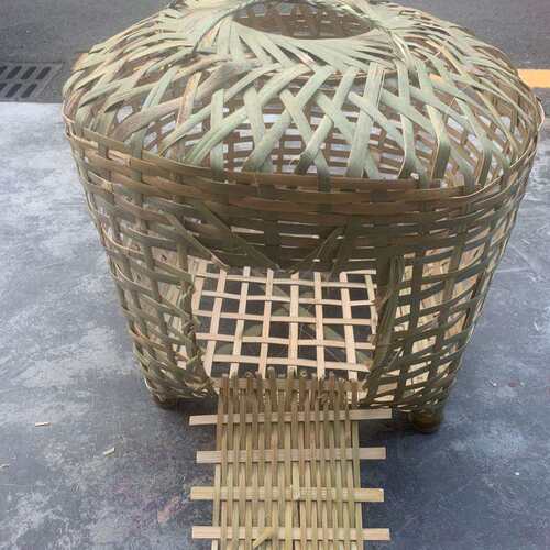 纯手工竹编头层竹青大号竹制鸡笼可裝家禽鸭鹅笼家用装鸡的竹笼子